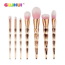 GUJHUI 7PCS Make Up Foundation Eyebrow Eyeliner Blush Cosmetic Concealer Brushes Nylon Hair kozmetik 2017 Anne