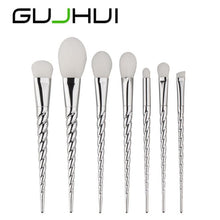 GUJHUI 7PCS Make Up Foundation Eyebrow Eyeliner Blush Cosmetic Concealer Brushes kit de pinceis de maquiagem profissional 2017