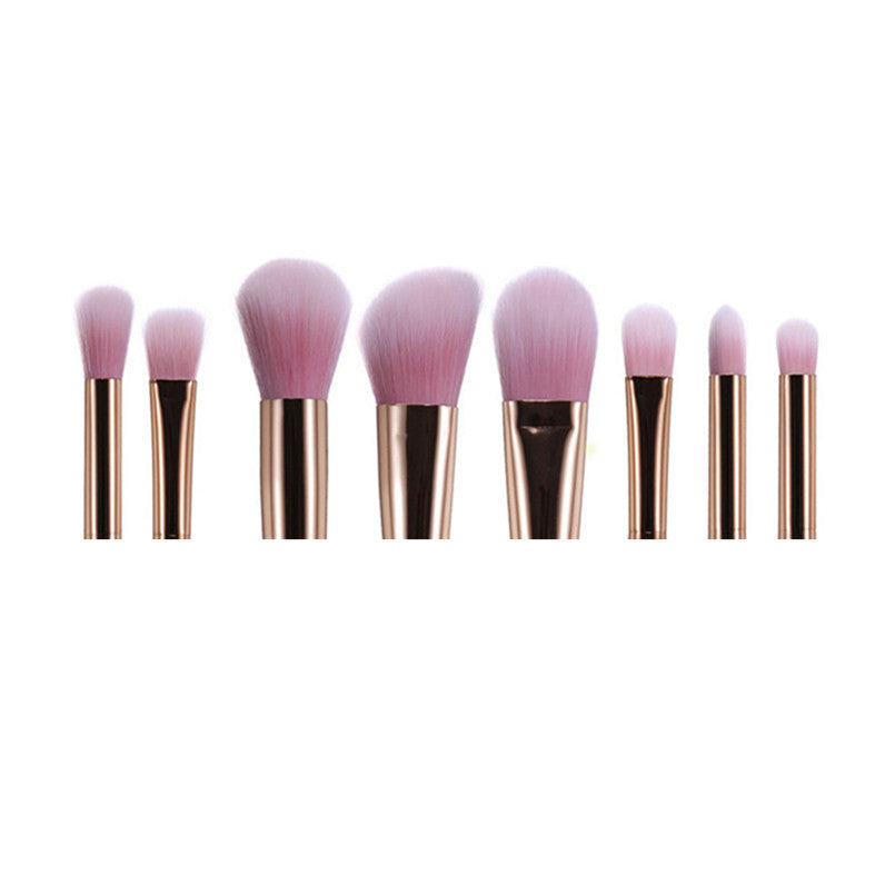 GUJHUI 8PCS Powder Foundation Eyeshadow Eyeliner Cosmetic brush Concealer Maquiagem Professional Makeup brushes set Pink