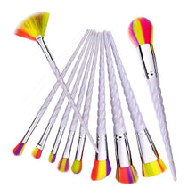 GUJHUI Easy to use and portable 10PCS Make Up Foundation Eyebrow Eyeliner Blush Cosmetic Concealer Brushes Anne