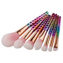 GUJHUI Plating,Plastic Handle material 7PCS Make Up Foundation Eyebrow Eyeliner Blush Cosmetic Concealer Brushes Anne