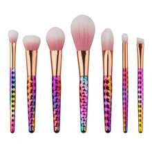 GUJHUI Plating,Plastic Handle material 7PCS Make Up Foundation Eyebrow Eyeliner Blush Cosmetic Concealer Brushes Anne