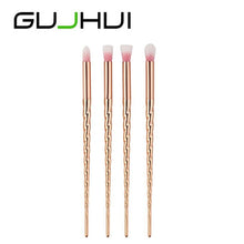 GUJHUI RoseGold Color Women 4PCS Make Up Foundation Eyebrow Eyeliner Blush Cosmetic Concealer Brushes Anne