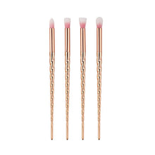 GUJHUI RoseGold Color Women 4PCS Make Up Foundation Eyebrow Eyeliner Blush Cosmetic Concealer Brushes Anne