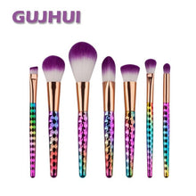 GUJHUI Suitable for professional use 7PCS Make Up Foundation Eyebrow Eyeliner Blush Cosmetic Concealer Brushes Anne