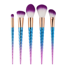 GUJHUI The brushes are soft and silky 5Pcs Colorful Cosmetic Eyebrow Eyeshadow Brush Makeup Brush Sets Kits Tools Anne