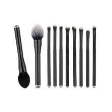 GUJHUI Wood Handle material 10PCS Make Up Foundation Eyebrow Eyeliner Blush Cosmetic Concealer Brushes Anne