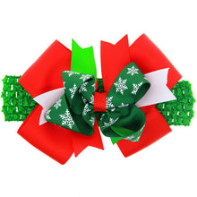 Girl Handbands Christmas Bow Snowmen Cute Headwear Hair Accessories Bandeau Enfant#B818