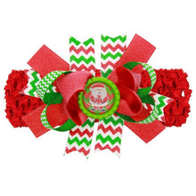 Girl Handbands Christmas Bow Snowmen Cute Headwear Hair Accessories Bandeau Enfant#B818