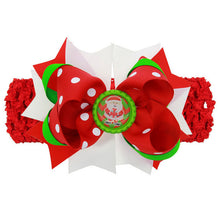 Girl Handbands Christmas Bow Snowmen Cute Headwear Hair Accessories Bandeau Enfant#B818