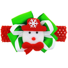 Girl Handbands Christmas Bow Snowmen Cute Headwear Hair Accessories Bandeau Enfant#B818
