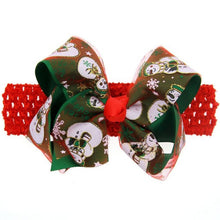 Girl Handbands Christmas Bow Snowmen Cute Headwear Hair Accessories Bandeau Enfant#B818