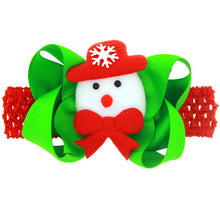 Girl Handbands Christmas Bow Snowmen Cute Headwear Hair Accessories Bandeau Enfant#B818