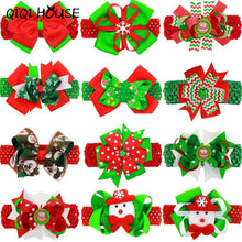 Girl Handbands Christmas Bow Snowmen Cute Headwear Hair Accessories Bandeau Enfant#B818