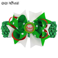 Girl Handbands Christmas Bow Snowmen Cute Headwear Hair Accessories Bandeau Enfant#B818