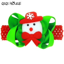 Girl Handbands Christmas Bow Snowmen Cute Headwear Hair Accessories Bandeau Enfant#B818