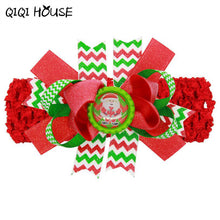 Girl Handbands Christmas Bow Snowmen Cute Headwear Hair Accessories Bandeau Enfant#B818
