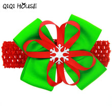 Girl Handbands Christmas Bow Snowmen Cute Headwear Hair Accessories Bandeau Enfant#B818