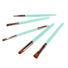 Goat hair Synthetic Hair Wood 5 pcs Makeup Brush Set tools Make-up Toiletry Kit Wool Make Up Brush Set Anne