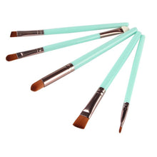 Goat hair Synthetic Hair Wood 5 pcs Makeup Brush Set tools Make-up Toiletry Kit Wool Make Up Brush Set Anne