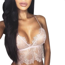 Good Quality Women Sheer Lace Triangle Cropped Tops Black Withe Backless Strap Slim Bralette Camis Sexy Crop Tops Women #1207
