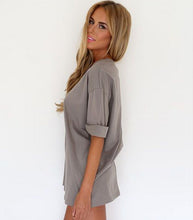 Gray Home Soft Long Shirts Women Loose Oversized Shirts Big Size Polyester Tunic 2016 Spring Women Casual Summer Blouse Fashion