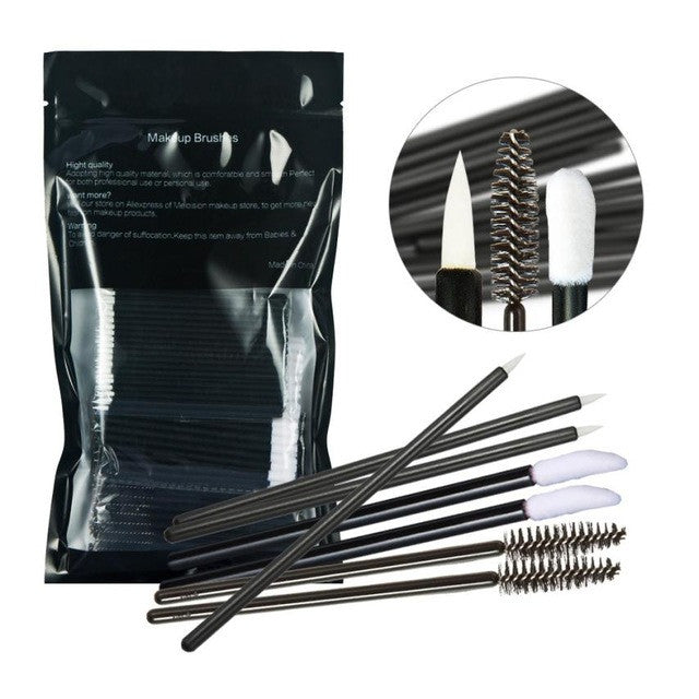 HUAMIANLI 150pcs Disposable Eyeliner Brush + Lip Brush +Eyelash Brush Makeup Cosmetics Tools set pennelli trucco Anne