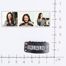Hair Extension 32mm 40 Pcs Clip Middle Black Weft Snap Clip Tools For Hair black