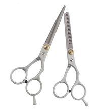 Hairdressing Tool Stainless Steel Hair Salon Scissors Regular Hair Cutting + Thinning Shears Set Hot