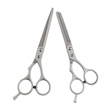 Hairdressing Tool Stainless Steel Hair Salon Scissors Regular Hair Cutting + Thinning Shears Set Hot