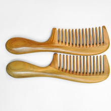 Handicraft Wooden Round Handle Sandal Hair Combs Natural Sandalwood Fine Comb Anti-Static Care