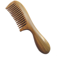 Handicraft Wooden Round Handle Sandal Hair Combs Natural Sandalwood Fine Comb Anti-Static Care