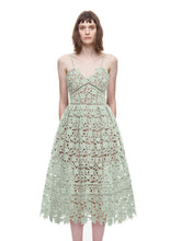 Handmade Crochet Floral Pattern Hollow Out V Neck Spaghetti Strap Women Sexy Sundress See Through Runway New Sweet Dress