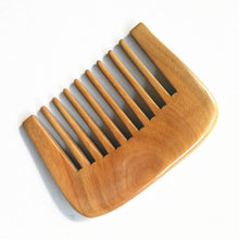 Handmade Wide Toothed Green Sandalwood Pocket Hair Comb Health Care Anti Static