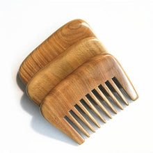 Handmade Wide Toothed Green Sandalwood Pocket Hair Comb Health Care Anti Static