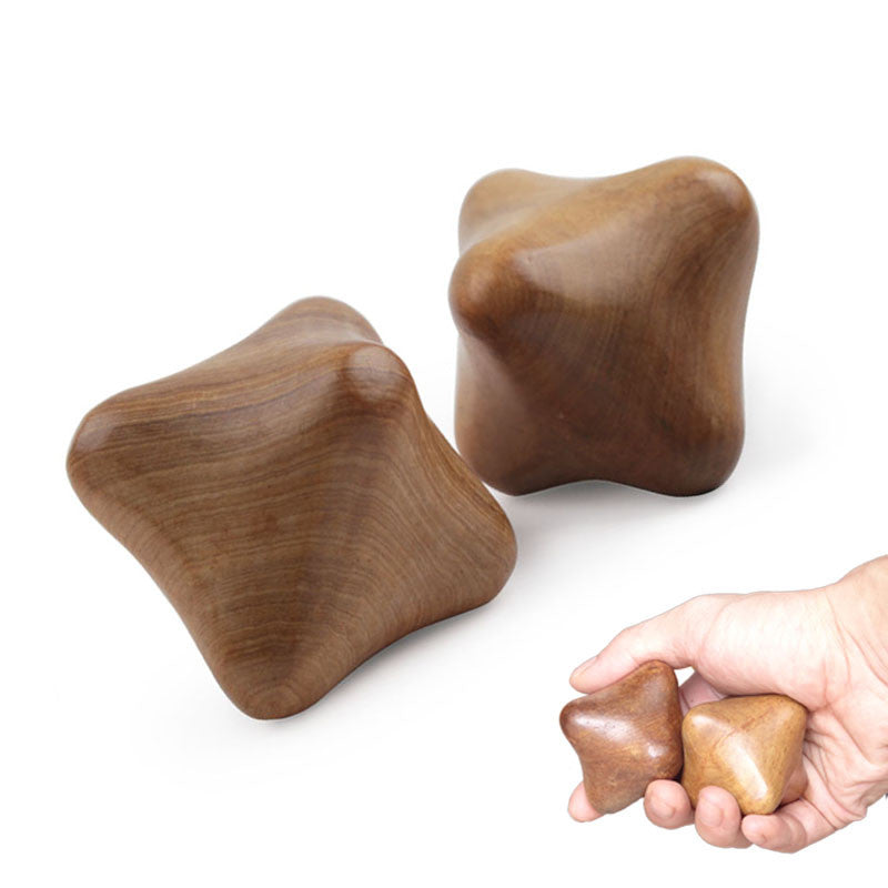 Hexagonal Hand Massager Vietnam Wood Massager 2 in 1 Set