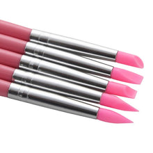 High Quality 5 Pcs Nail Art Pen Brushes Soft Silicone Carving Craft Supplies Pottery Tool Silicone Material of Nib Anne