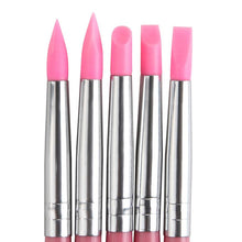 High Quality 5 Pcs Nail Art Pen Brushes Soft Silicone Carving Craft Supplies Pottery Tool Silicone Material of Nib Anne