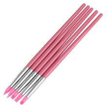 High Quality 5 Pcs Nail Art Pen Brushes Soft Silicone Carving Craft Supplies Pottery Tool Silicone Material of Nib Anne