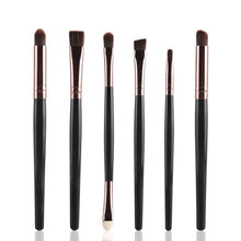 High Quality Black Color 6PCS Cosmetic Makeup Brush Lip Makeup Brush Eyeshadow Brush Anne