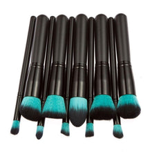 High Quality Synthetic Hair & Wood & Aluminum 10PCS Cosmetic Makeup Brush Brushes Set Foundation Powder Eyeshadow Anne