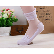 High Quality Ultrathin Transparent Beautiful Crystal Lace Elastic Short Women Calcetines Socks For Womens Meias #1536
