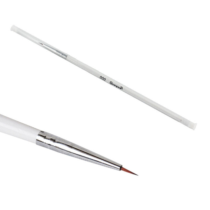 High Quality Women Engraving Nail Art Makeup brushes Sable Nail Art Painting 3D Pen White