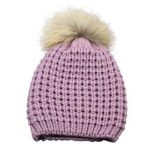 High Quality Women Winter Hats Pineapple Knitted Crochet Caps With Large Fur Pompon Winter Warm Hats For Women Bonnet