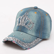 Hip-Hop Baseball Full Cap Rhinestone Crown Shape Flat Snapback Hat Gorra de Beisbol #2415