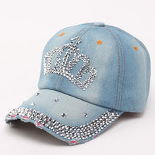 Hip-Hop Baseball Full Cap Rhinestone Crown Shape Flat Snapback Hat Gorra de Beisbol #2415