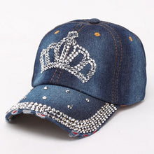 Hip-Hop Baseball Full Cap Rhinestone Crown Shape Flat Snapback Hat Gorra de Beisbol #2415