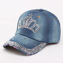 Hip-Hop Baseball Full Cap Rhinestone Crown Shape Flat Snapback Hat Gorra de Beisbol #2415