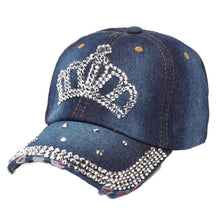 Hip-Hop Baseball Full Cap Rhinestone Crown Shape Flat Snapback Hat Gorra de Beisbol #2415