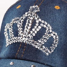 Hip-Hop Baseball Full Cap Rhinestone Crown Shape Flat Snapback Hat Gorra de Beisbol #2415